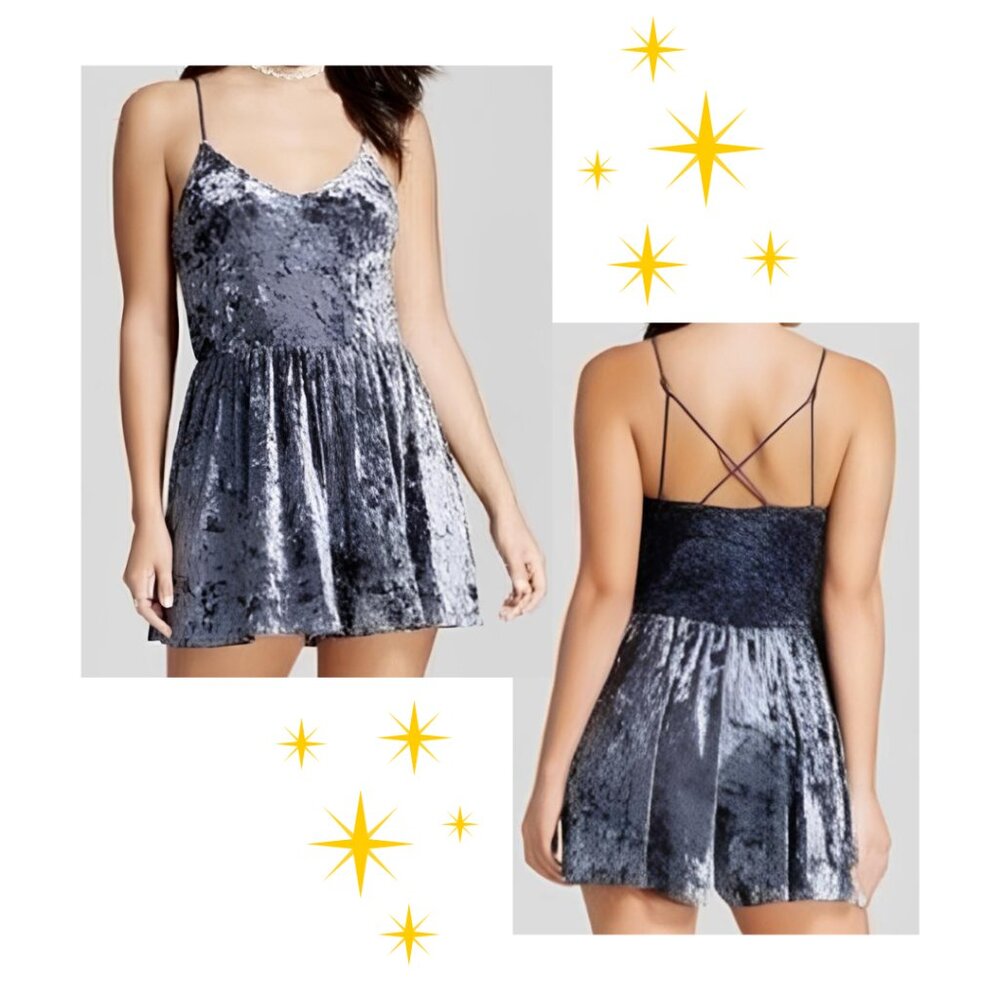 Blue Velvet Romper